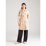 s.Oliver RED LABEL - Slim Fit Trenchcoat - Effen - Katoenmix - Waterafstotend