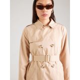 s.Oliver RED LABEL - Slim Fit Trenchcoat - Effen - Katoenmix - Waterafstotend