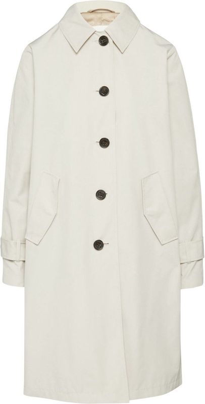 s.Oliver RED LABEL - Lange Jas - Effen - Comfort Fit - Platte Kraag