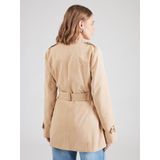 s.Oliver - Tussenmantel - Beige - Katoen - Licht Gevoerd, Knoopsluiting, Revers Kraag