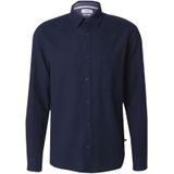 Casual Overhemd - Blauw - Katoen - Normale Pasvorm