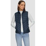 s.Oliver - Bodywarmer - Navy - Met Opstaande Kraag - Ritszakken