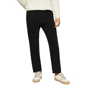s.Oliver Phoenix : chino texturé en coton stretch, Noir, 33W / 34L