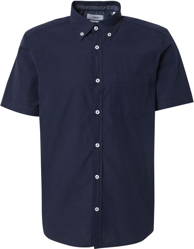 Overhemd - Effen - Katoen - Regular Fit - Knoopsluiting