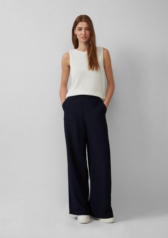 s.Oliver RED LABEL - Damesbroek - Effen - Viscosemix - Loose Fit