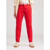 Chino Broek - Rood - Met Riem - Normale Taillehoogte