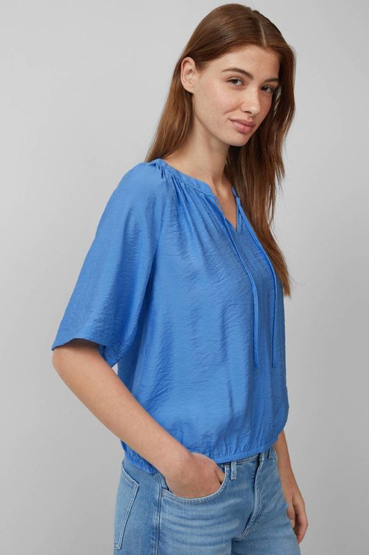 s.Oliver RED LABEL - Blouseshirt - Relaxed Fit - Crêpe - Viscosemix - Ronde Hals