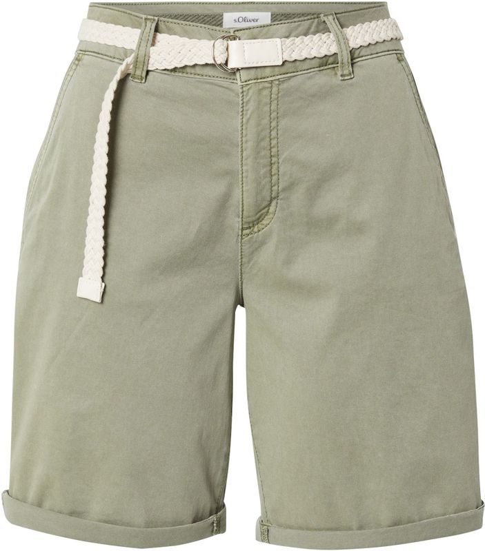 s.Oliver - Regular Fit - Korte Chino - Effen - Gevlochten Riem