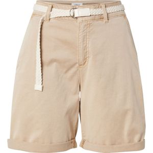 s.Oliver - Chino - Beige - Regular Fit - Katoen - Mid Waist