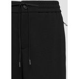s.Oliver - Broek - Zwart - Jersey - Tapered, Mid Waist, Elastische Taille