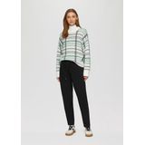 s.Oliver - Broek - Zwart - Jersey - Tapered, Mid Waist, Elastische Taille