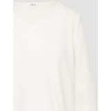 s.Oliver RED LABEL - Sweatshirt - Effen - Katoenmix - 3/4-Mouw - V-Hals