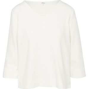 s.Oliver RED LABEL - Sweatshirt - Effen - Katoenmix - 3/4-Mouw - V-Hals