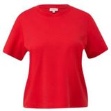 s.Oliver - T-shirt - Rood - Met Halve Mouw