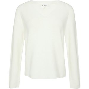 s.Oliver - Casual - Gebreide Pullover - Effen - Comfort Fit - V-hals