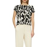 T-shirt élastique en viscose stretch coupe décontractée noir 40, Noir, 42