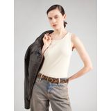 Top - Effen - Jersey - Mouwloos - Ronde Hals - Slanke Pasvorm