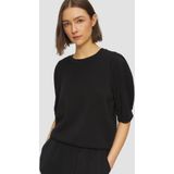 s.Oliver - Sweatshirt - Zwart - Korte Mouwen - Regular Fit