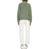 s.Oliver - Gebreid Vest - Beige - V-hals - Lange Mouw