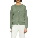 s.Oliver - Gebreid Vest - Beige - V-hals - Lange Mouw