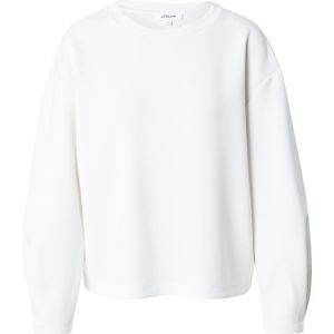 s.Oliver - Sweatshirt - White - Relaxed Fit - Lange Mouwen