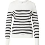 s.Oliver Trui Ecru - Fijn Gebreid met Ronde Hals en Lange Mouwen