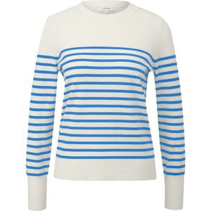 s.Oliver - Trui - Gestreept Patroon - Ronde Hals - Gebreid