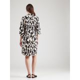 Jurk - Vloeiende Overhemdjurk - 3/4-Mouwen - Met All-over Print