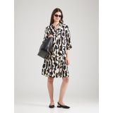 Jurk - Vloeiende Overhemdjurk - 3/4-Mouwen - Met All-over Print