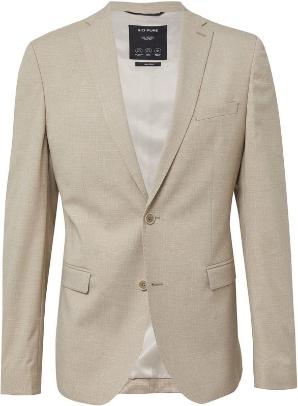 Binnenjas - Slim-fit Blazer - Luxe Linnenmix