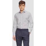 s.Oliver BLACK LABEL - Casual Overhemd - Blauw - Katoen met Elastaan