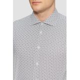 s.Oliver BLACK LABEL - Casual Overhemd - Blauw - Katoen met Elastaan