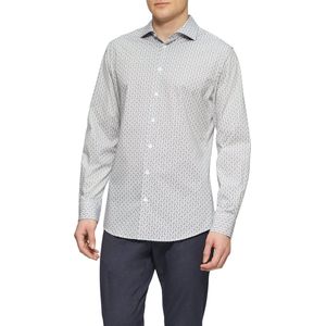 s.Oliver BLACK LABEL - Casual Overhemd - Blauw - Katoen met Elastaan