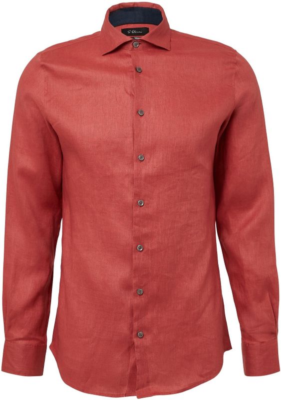 s.Oliver - Hemd - Linnen - Getailleerd - Haaienkraag