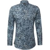 s.Oliver BLACK LABEL - Casual Overhemd - Blauw - Stretchkatoen