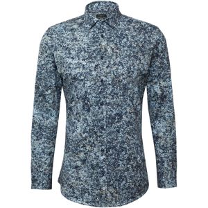 s.Oliver BLACK LABEL - Casual Overhemd - Blauw - Stretchkatoen
