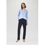 s.Oliver BLACK LABEL Satijnen blouseshirt met diafragma, lichtblauw, 46