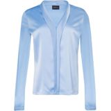 s.Oliver BLACK LABEL Satijnen blouseshirt met diafragma, lichtblauw, 46