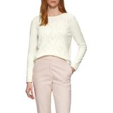 s.Oliver BLACK LABEL - Pullover - Ecru - Katoen en Acryl - Ingebreid Patroon