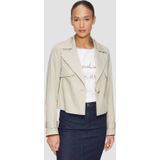 s.Oliver BLACK LABEL - Trenchcoat - Ecru - Knoopsluiting - Reverskraag