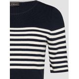 Gebreide Trui - Gestreept - Knitwear - Ronde Hals - Slanke Pasvorm