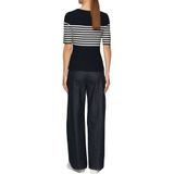 Gebreide Trui - Gestreept - Knitwear - Ronde Hals - Slanke Pasvorm