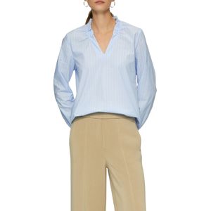 Blouse - Gestreept - Katoen - Gesmokte Details