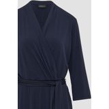 s.Oliver BLACK LABEL - Jumpsuit - Effen Wikkellook - Strikceintuur - V-hals - 3/4-Mouw