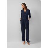 s.Oliver BLACK LABEL - Jumpsuit - Effen Wikkellook - Strikceintuur - V-hals - 3/4-Mouw