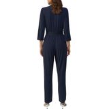 s.Oliver BLACK LABEL - Jumpsuit - Effen Wikkellook - Strikceintuur - V-hals - 3/4-Mouw
