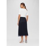 s.Oliver - BLACK LABEL - Plooirok - Navy - Gevoerde Zoom, Elastische Taille, Tule