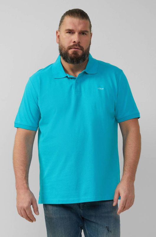 s.Oliver - Big Size - Poloshirt - Turquoise - 100% Katoen