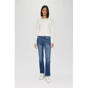 Stretchbroeken - Effen - Denim - Heavy Washed - Bootcut - Mid Waist