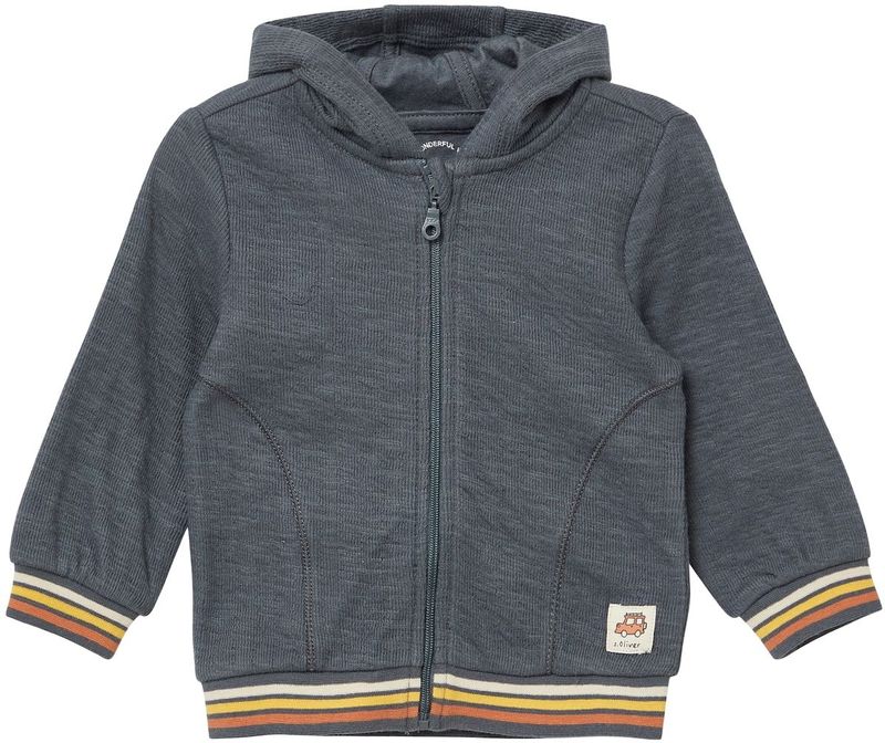 s.Oliver - Sweatvest - Grijs - 100% Katoen - Capuchon met Oortjes